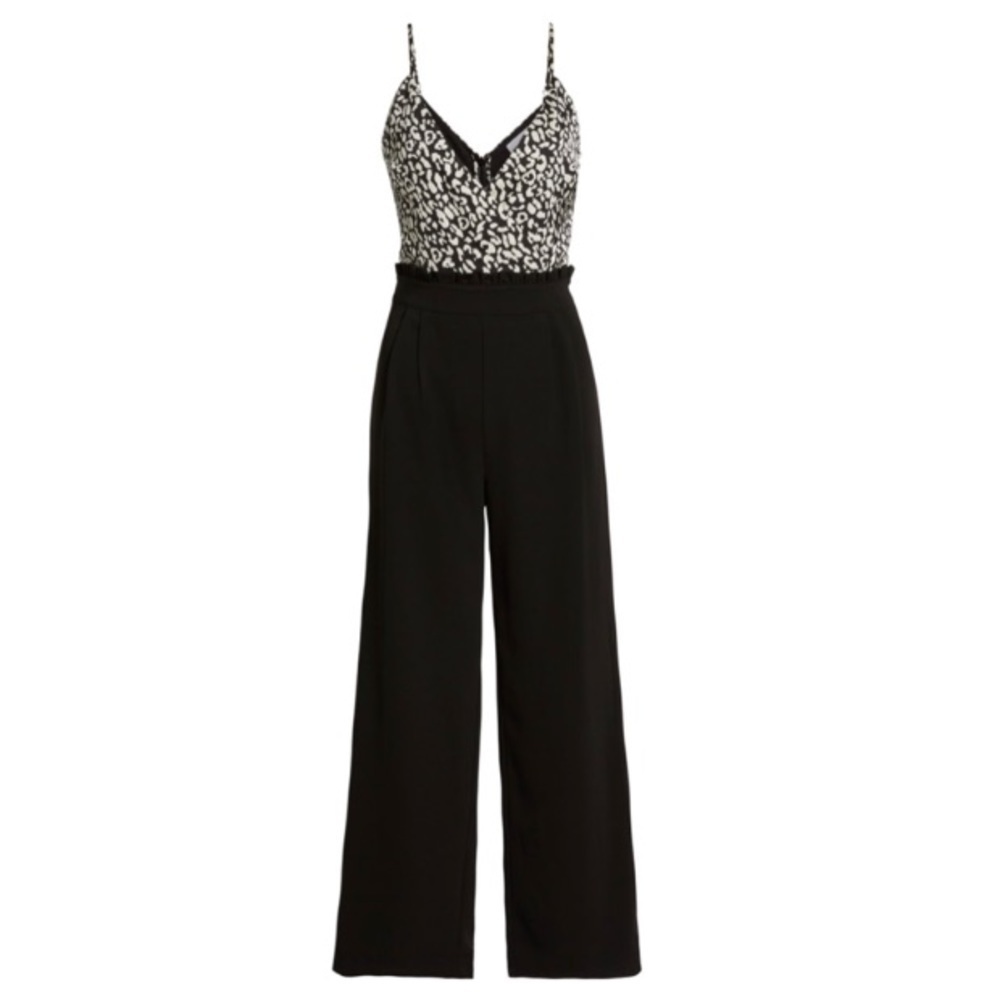 NWT J.O.A. Sleeveless Surplice Wide Leg Jumpsuit Size XS